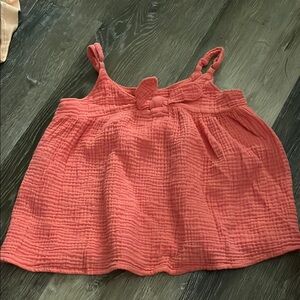Pink Sleeveless Top with Bow Detail
